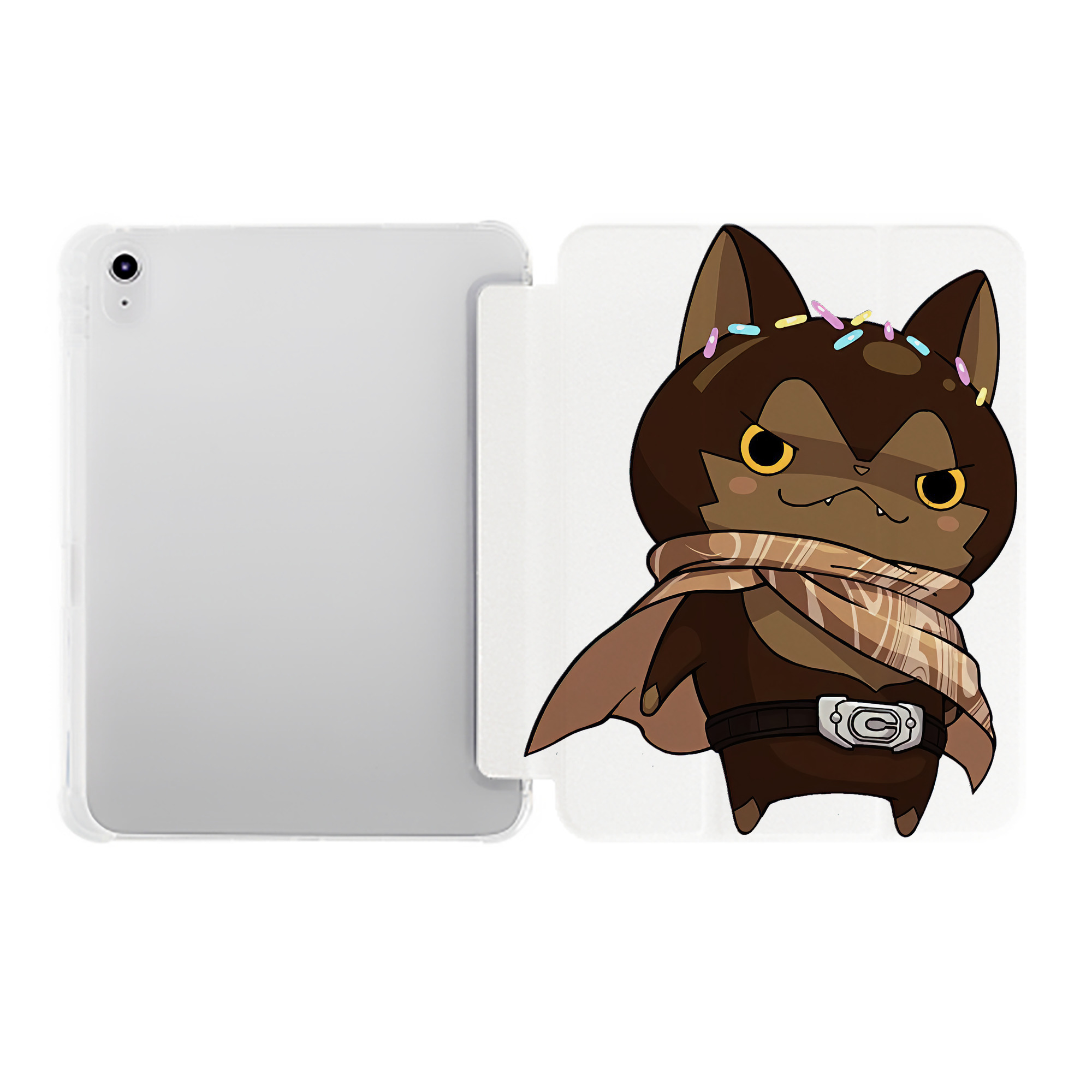（画像用） 妖怪ウォッチ Yo-kai Watch IPad ケース ペン収納付き 三つ折りスタンド PUレザー×シリコン 対応機種9.5/10.5/10.9インチ